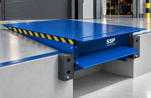 Niveleur de quai de chargement SSP Systems avec butoirs